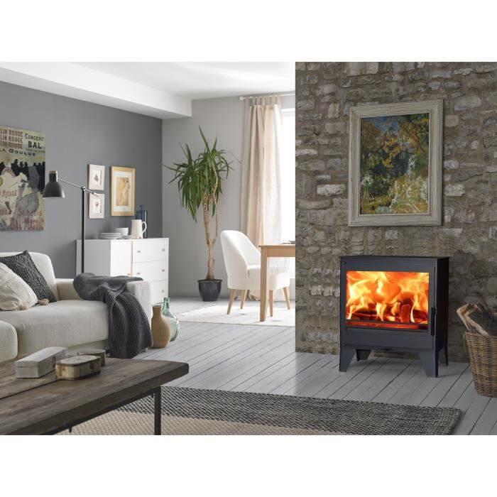 Panadero Perle 7,1 kW Holzofen aus Stahl – 5 Sterne Grüne Flamme – Wirkungsgrad: 81,1 % – 50 cm Holzscheite – Bild 2