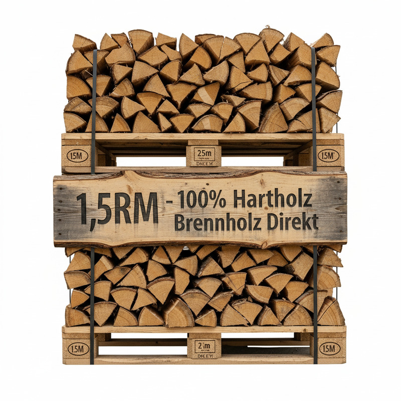 Brennholz 30 cm – Reichweite 1,5 RM – 100% Hartholz