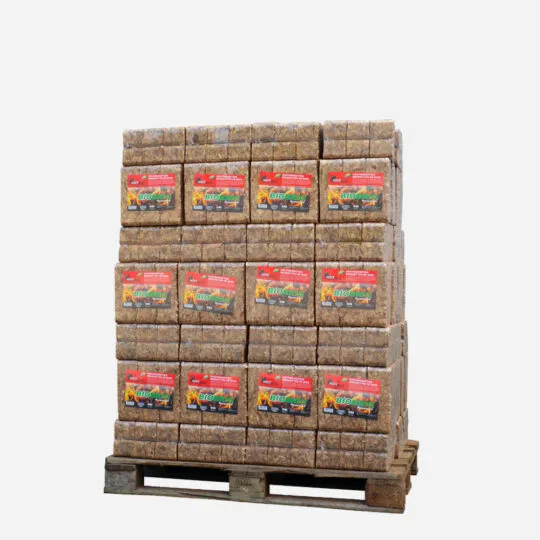 Holzbriketts BioBriq MegaRuf – Palette mit 972 kg – Wirtschaftliches und Nachhaltiges Heizen