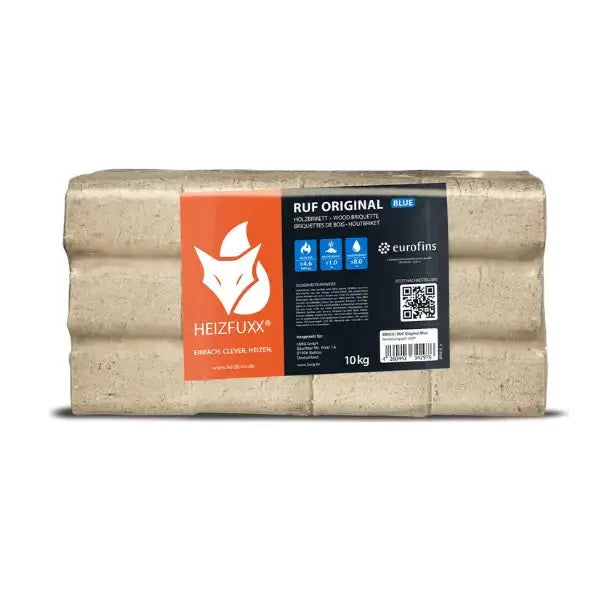 Heizfuxx Weichholzbriketts 960 kg – RUF-Form, 96 x 10 kg, DIN-zertifiziert, Palette – Bild 2