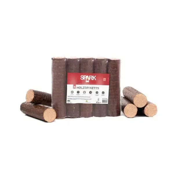 SPARK Holzbriketts rund 960 kg Palette (96 x 10 kg), aus Buchenholz, ohne Zusätze – Bild 2