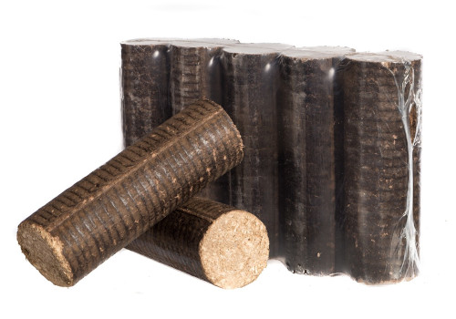 Hartholz-Holzbriketts PREMIUM rund ohne Zugloch