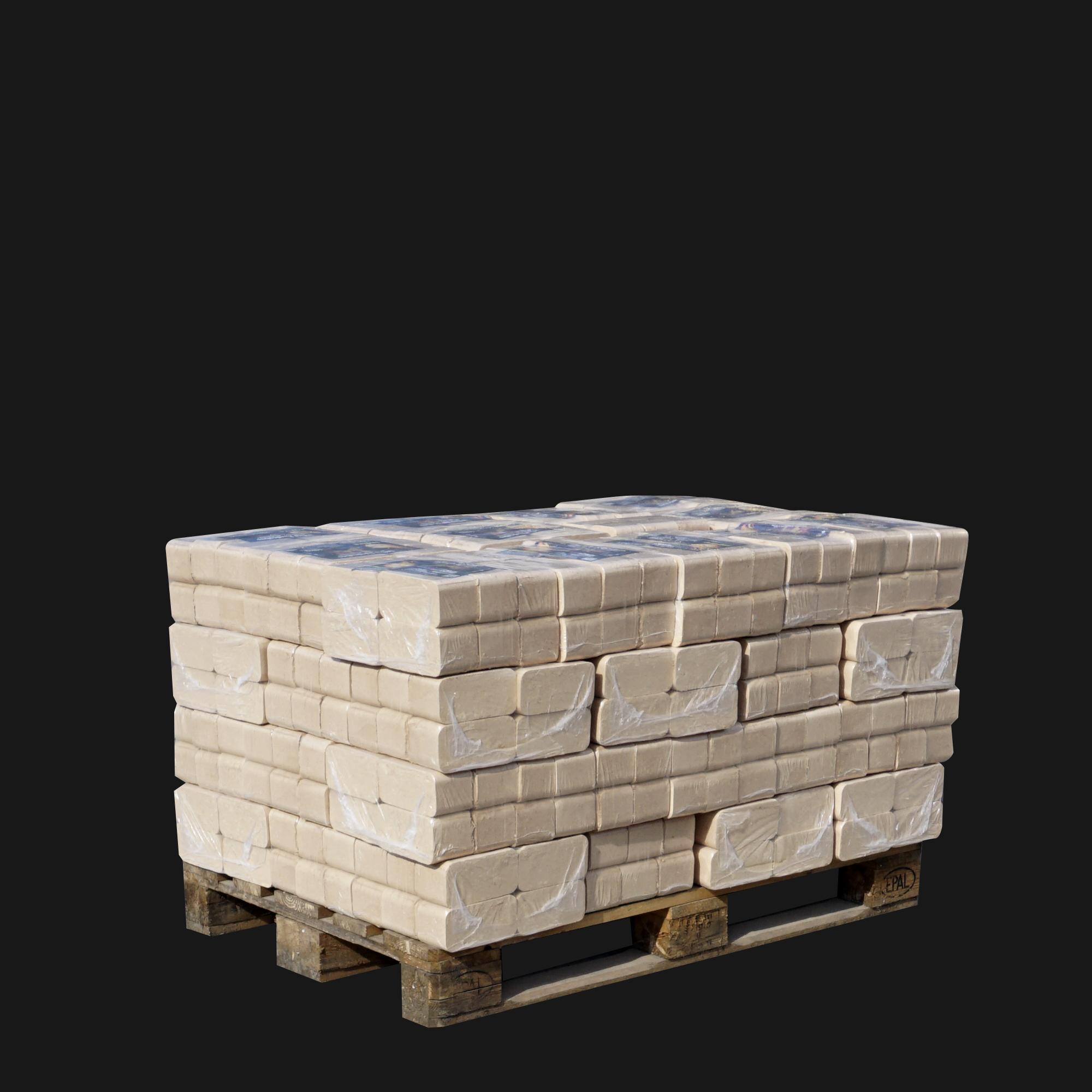 hardcubes – Mischholzbriketts – halbe Palette 500 kg