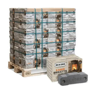 REKORD Braunkohlebriketts 900 kg Palette – Dauerbrandgeeignet